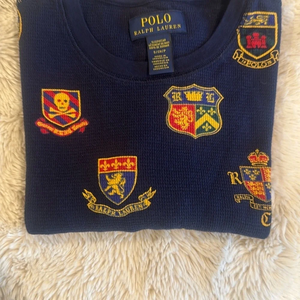 Polo by Ralph Lauren Navy Sleepwear with Crest Design